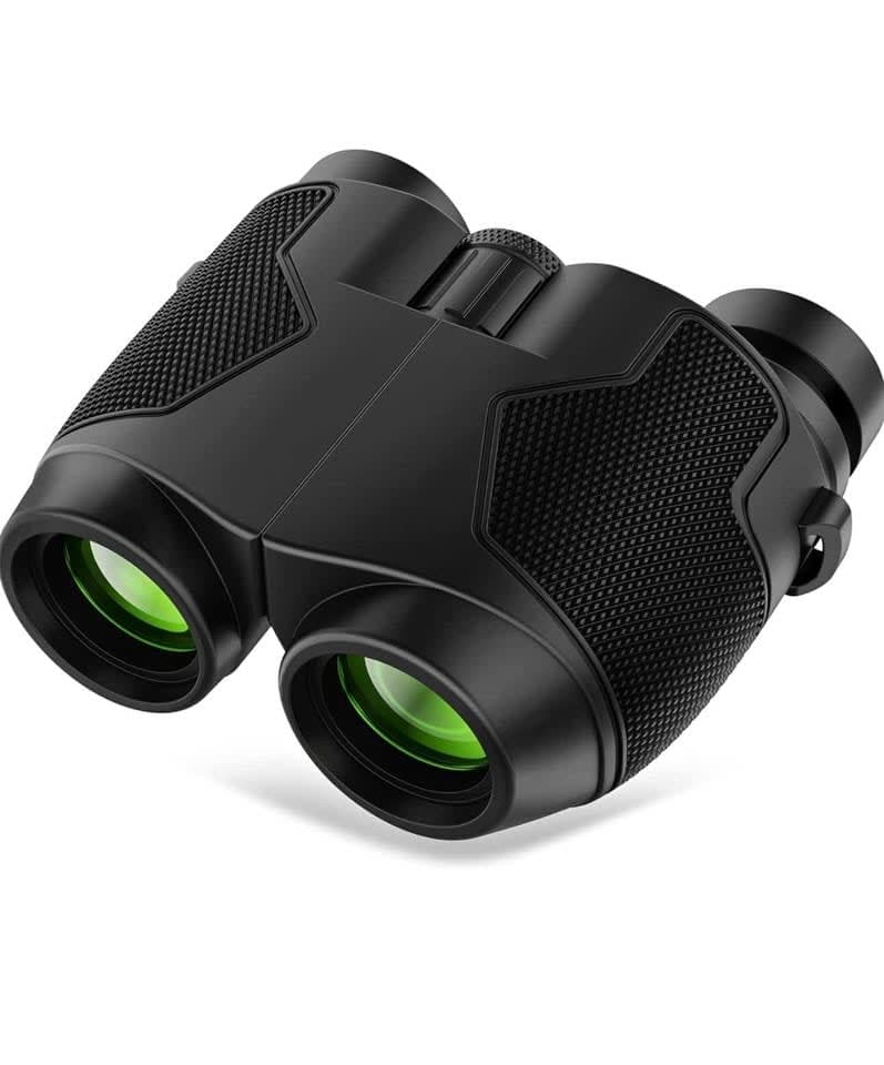 Binoculars 12x25 for Adults and Kids Night Vision Binoculars Compact Large Eyepiece Waterproof Bino