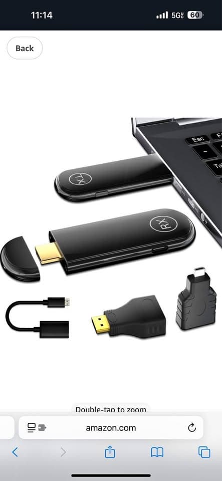4K Wireless HDMI Transmitter and Receiver 100FT, Plug&Play Portable 2.4G/5G Wireless HDMI Extender